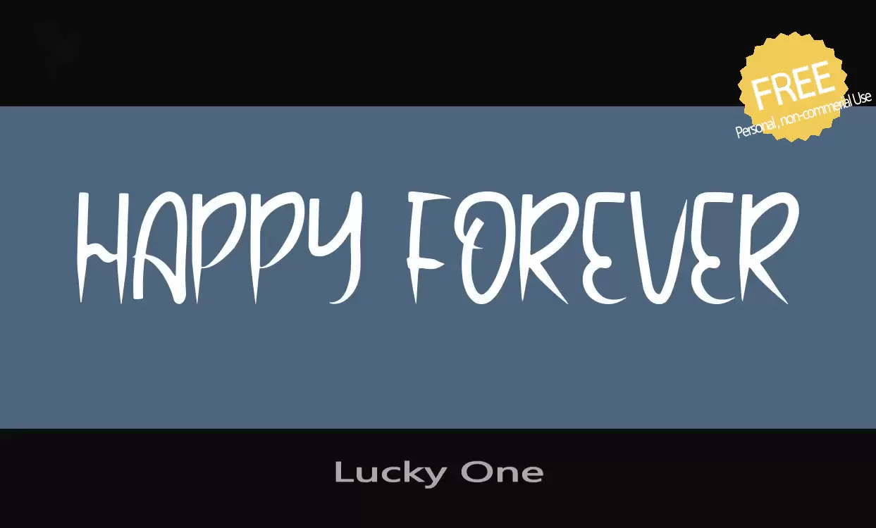 「Lucky-One」字体效果图