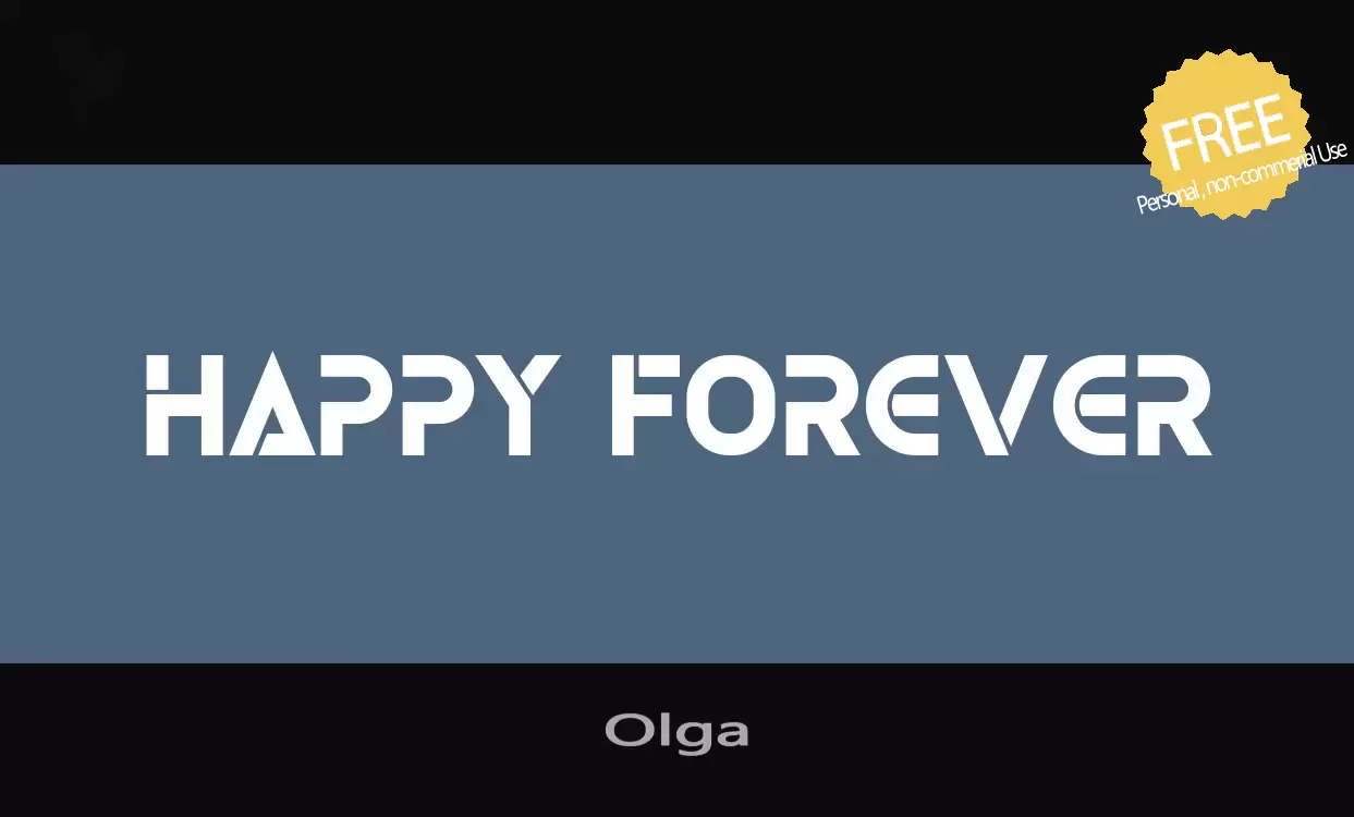 Font Sample of Olga