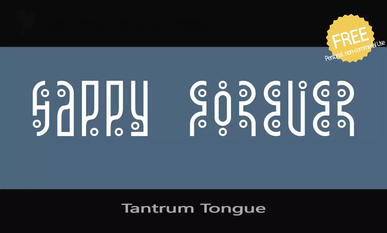 「Tantrum-Tongue」字体效果图