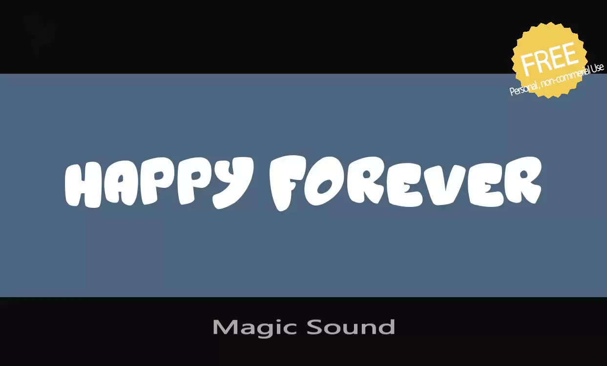 Font Sample of Magic-Sound