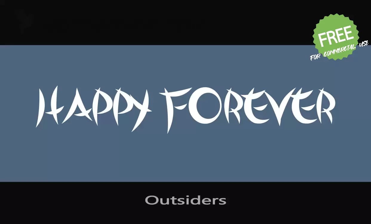 Font Sample of Outsiders