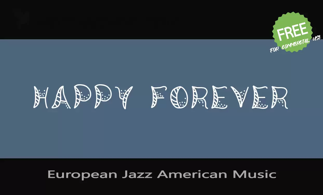 Font Sample of European-Jazz-American-Music