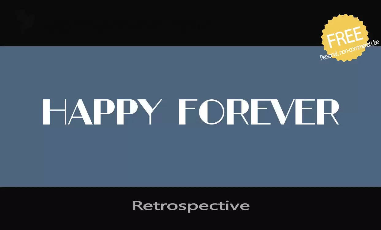 Font Sample of Retrospective