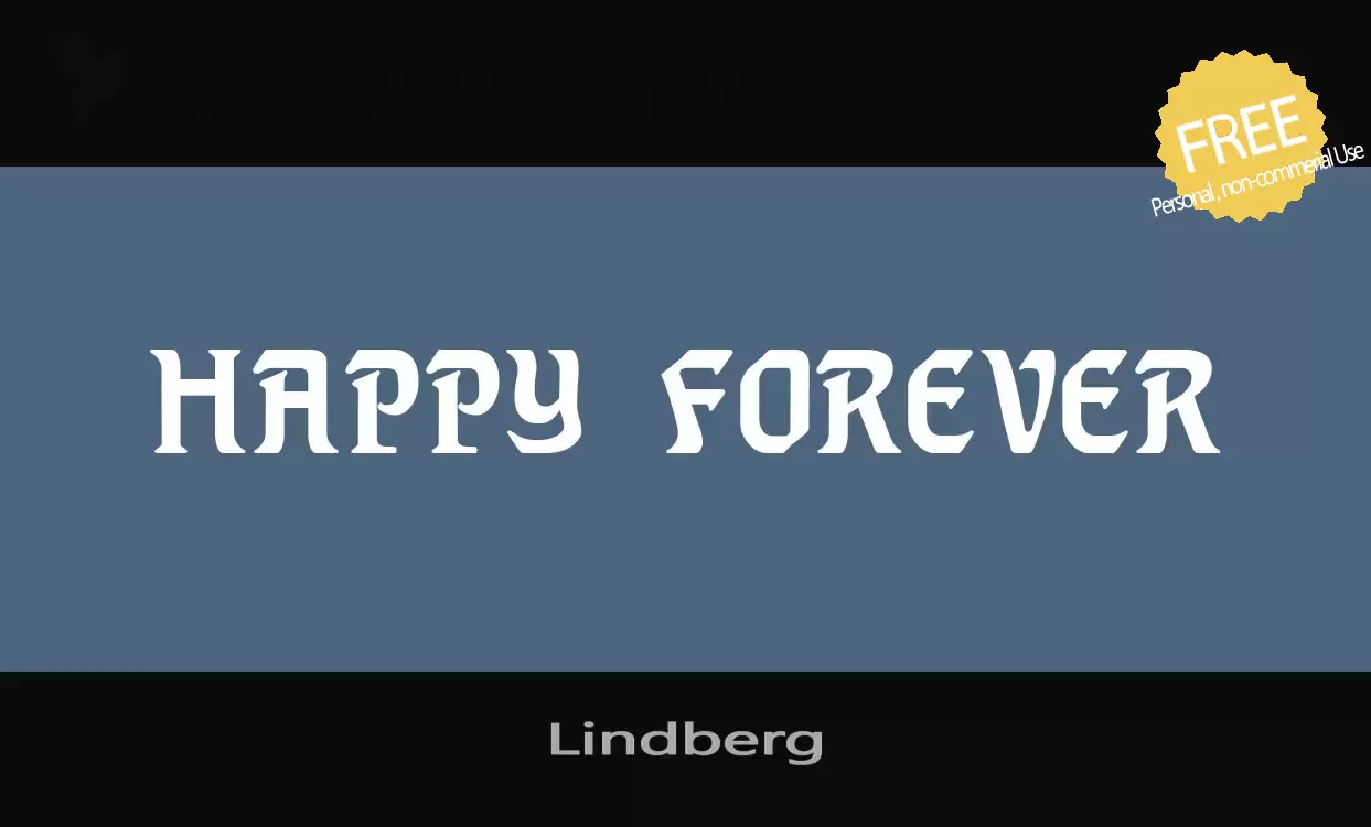 Font Sample of Lindberg