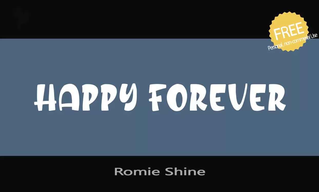 Font Sample of Romie-Shine