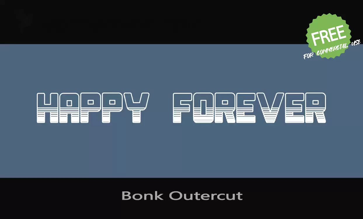 Font Sample of Bonk-Outercut