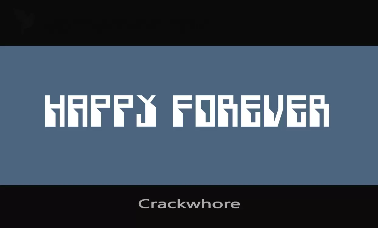 Font Sample of Crackwhore