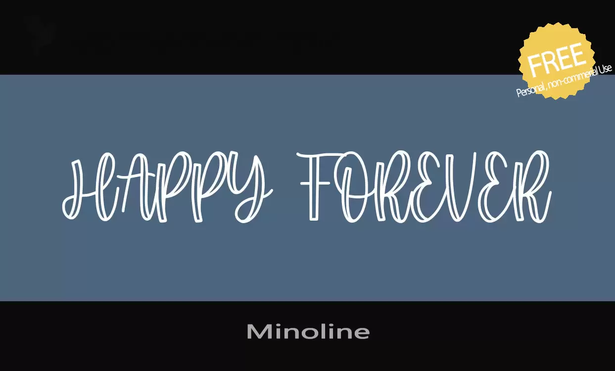 「Minoline」字体效果图