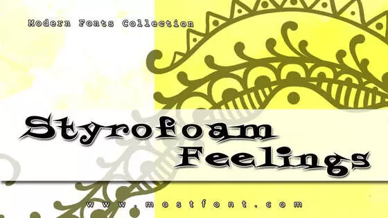 Typographic Design of Styrofoam-Feelings