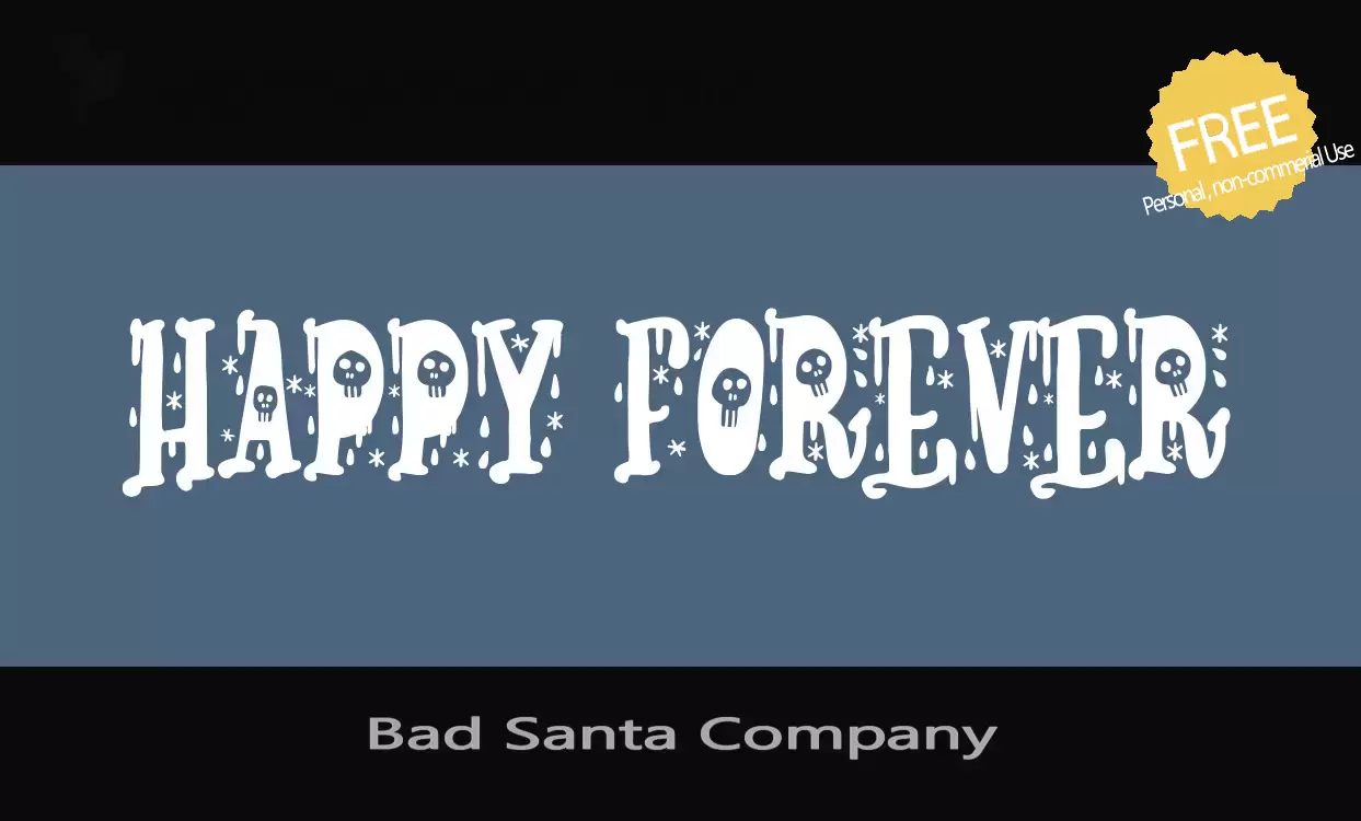 Font Sample of Bad-Santa-Company