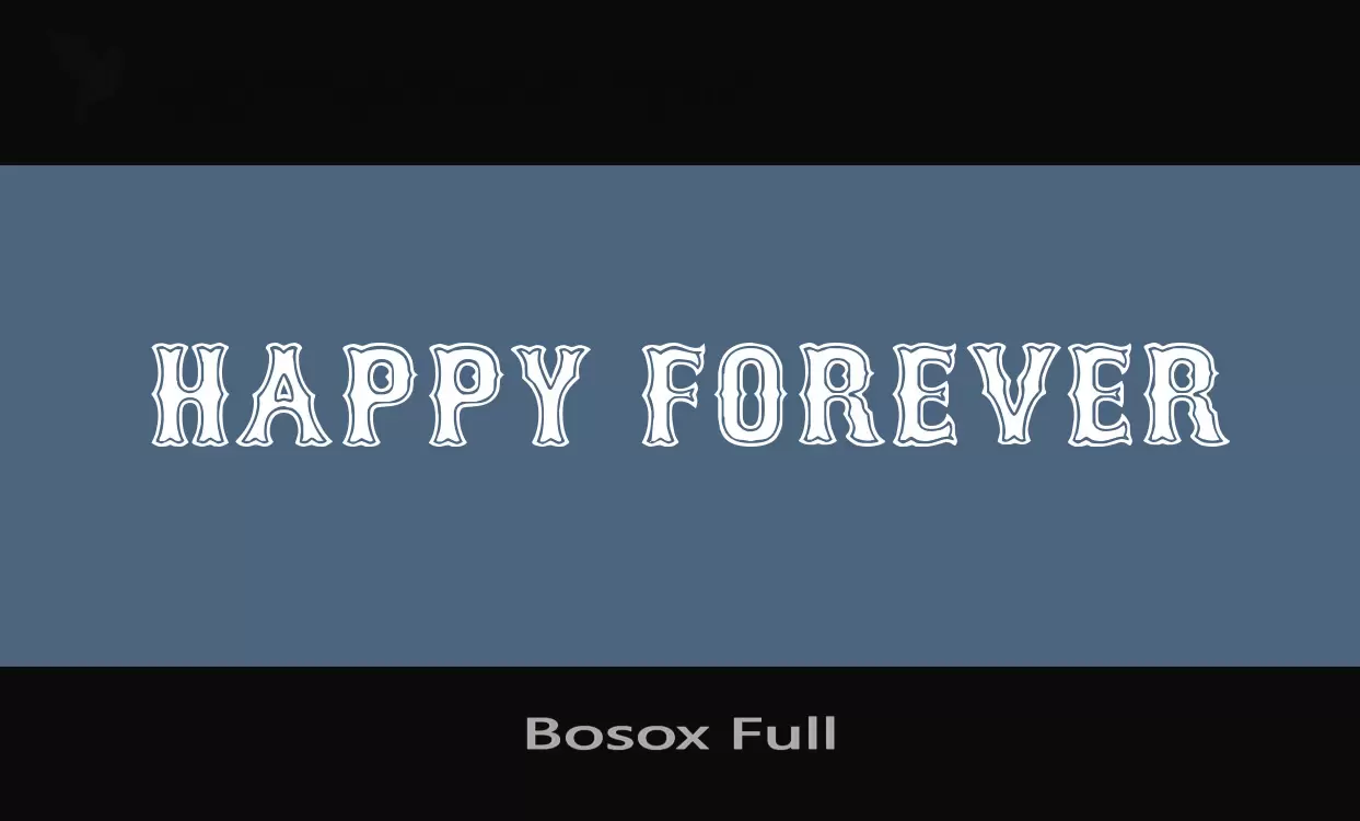 「Bosox-Full」字体效果图