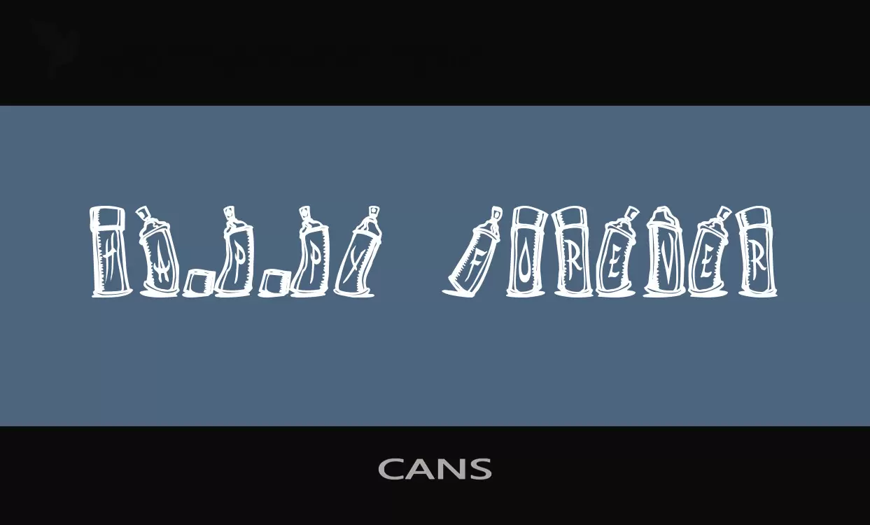 「CANS」字体效果图