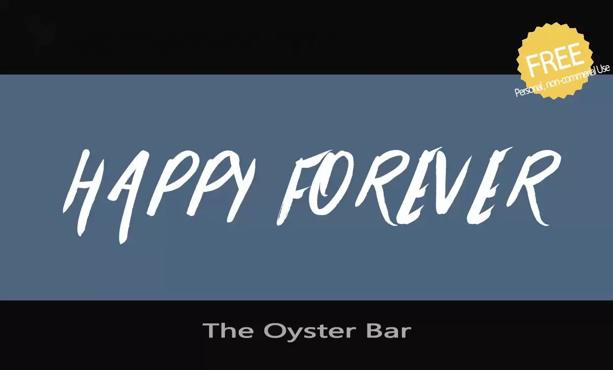 「The-Oyster-Bar」字体效果图