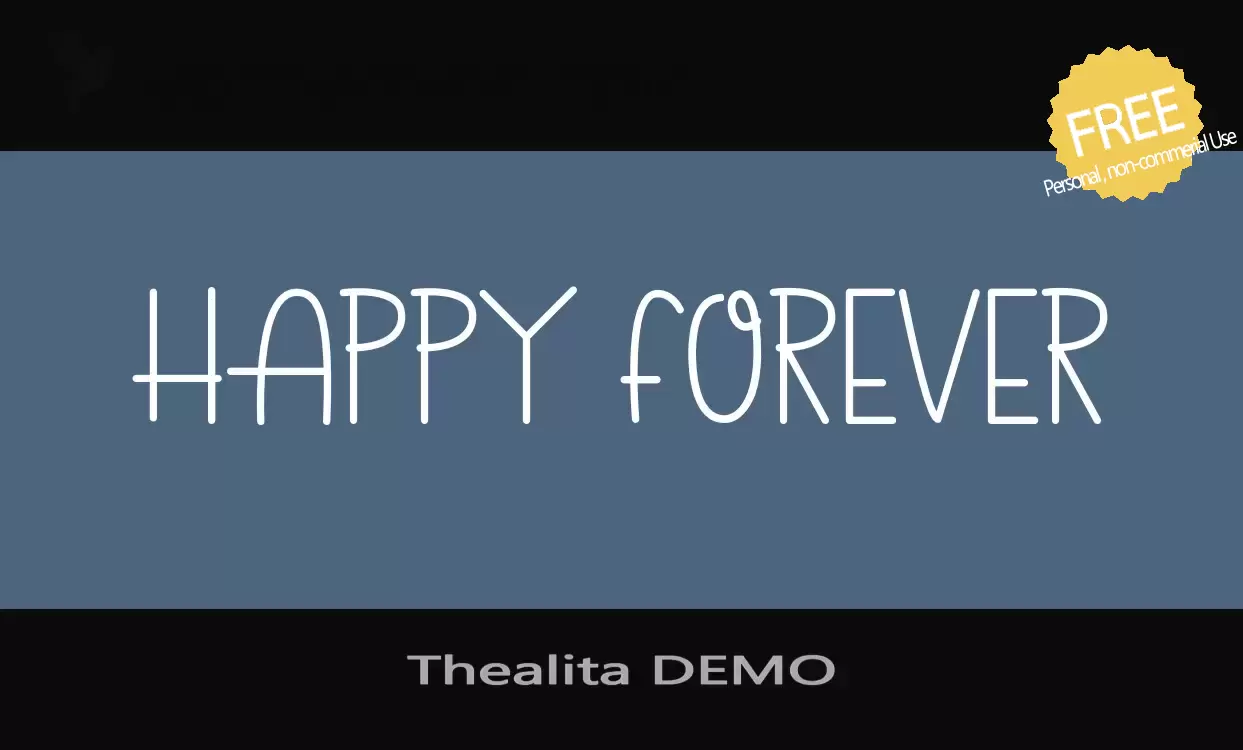 Font Sample of Thealita-DEMO