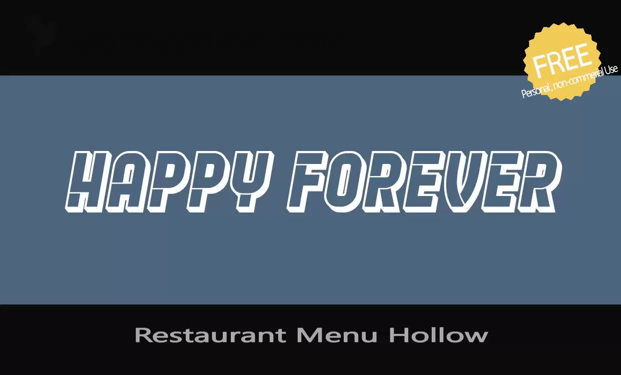 「Restaurant-Menu-Hollow」字体效果图