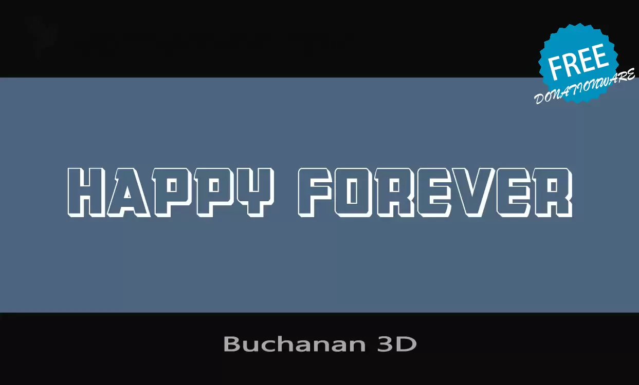 「Buchanan-3D」字体效果图