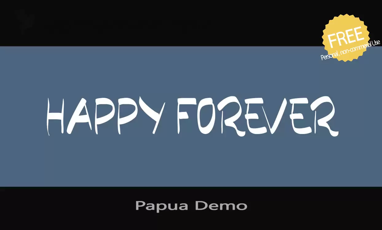 「Papua-Demo」字体效果图