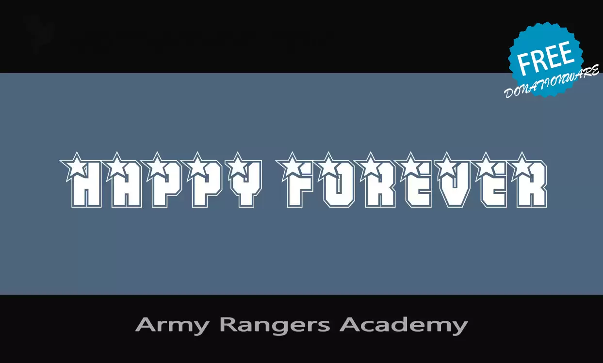 「Army-Rangers-Academy」字体效果图