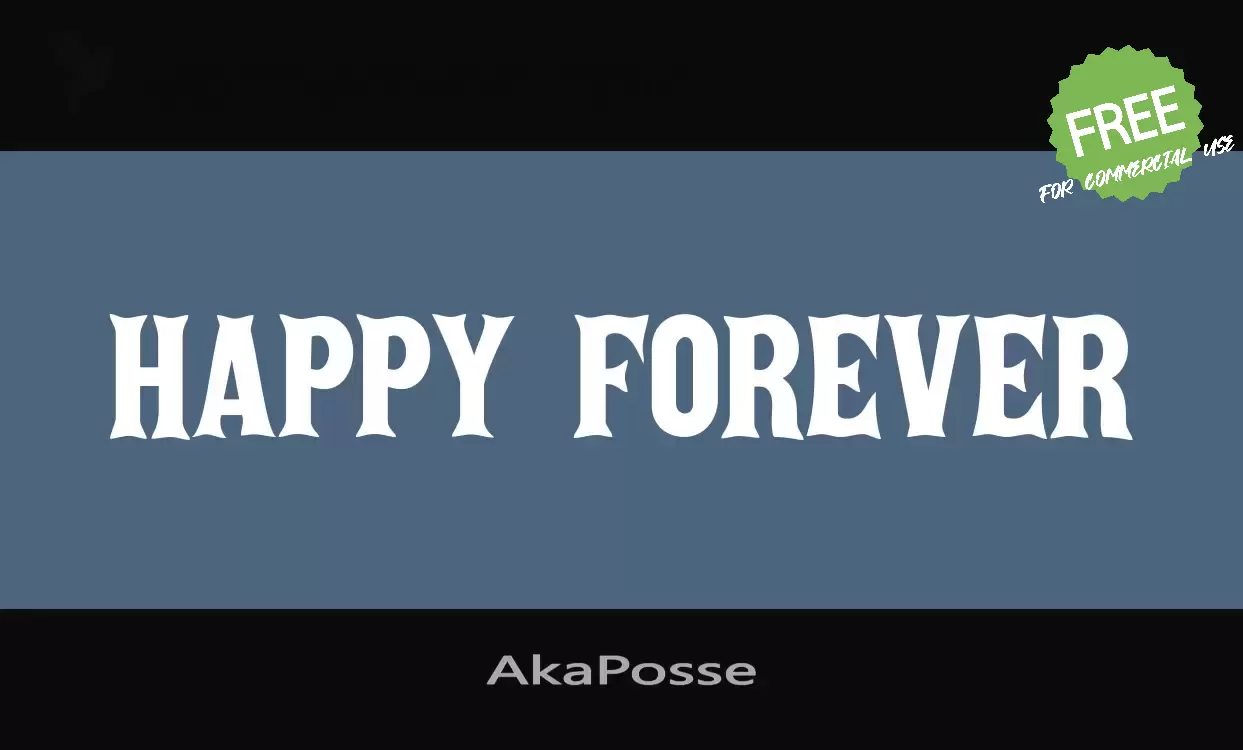 「AkaPosse」字体效果图