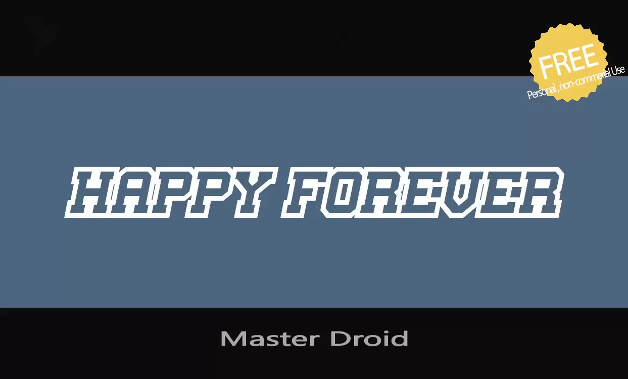 Font Sample of Master-Droid