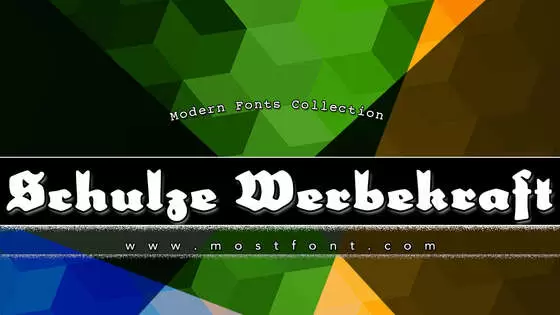 Typographic Design of Schulze-Werbekraft