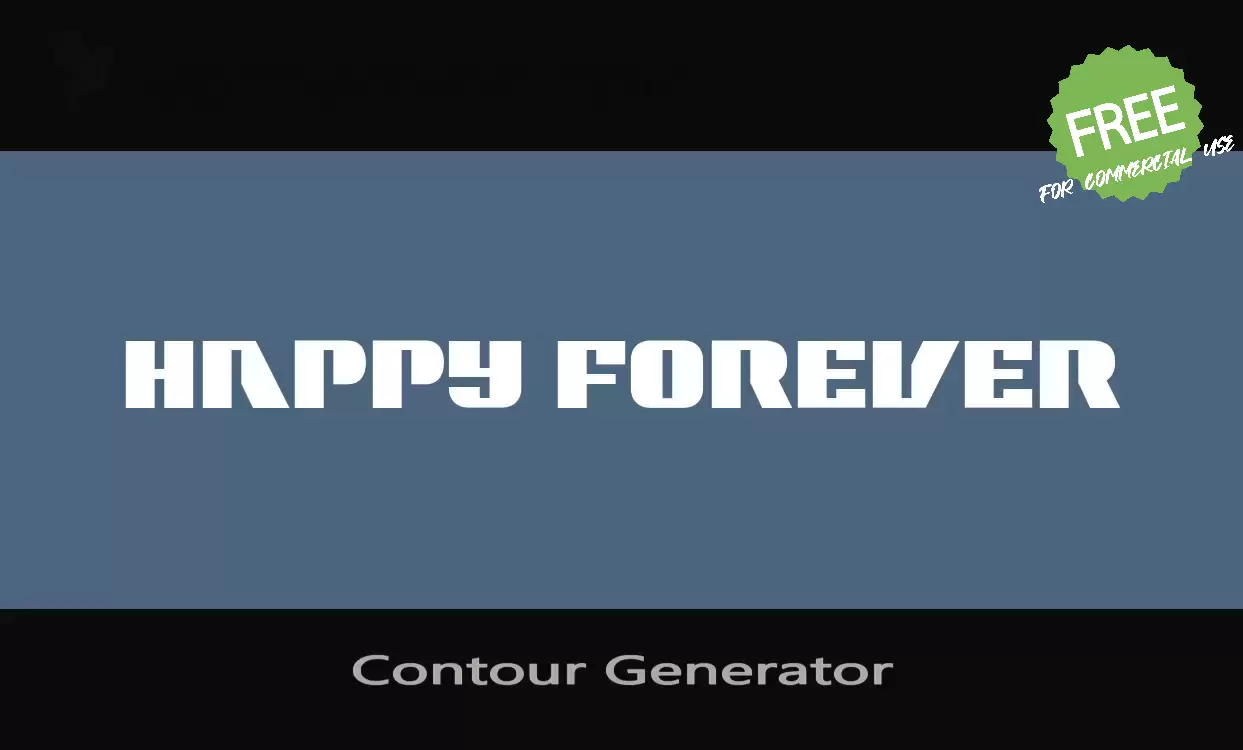 Font Sample of Contour-Generator