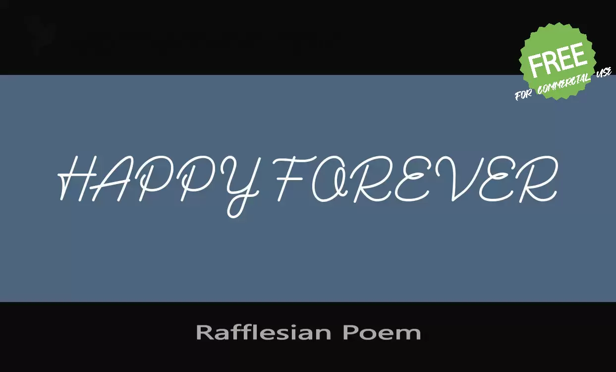 Font Sample of Rafflesian-Poem