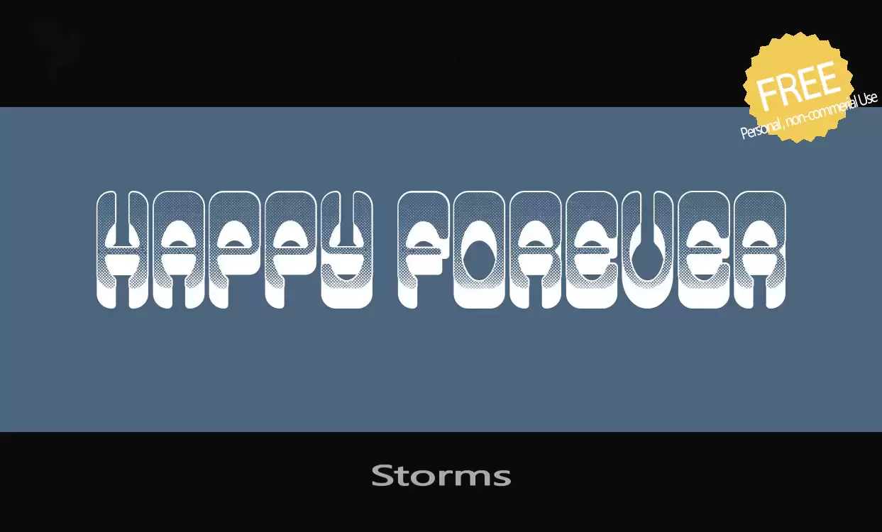 「Storms」字体效果图