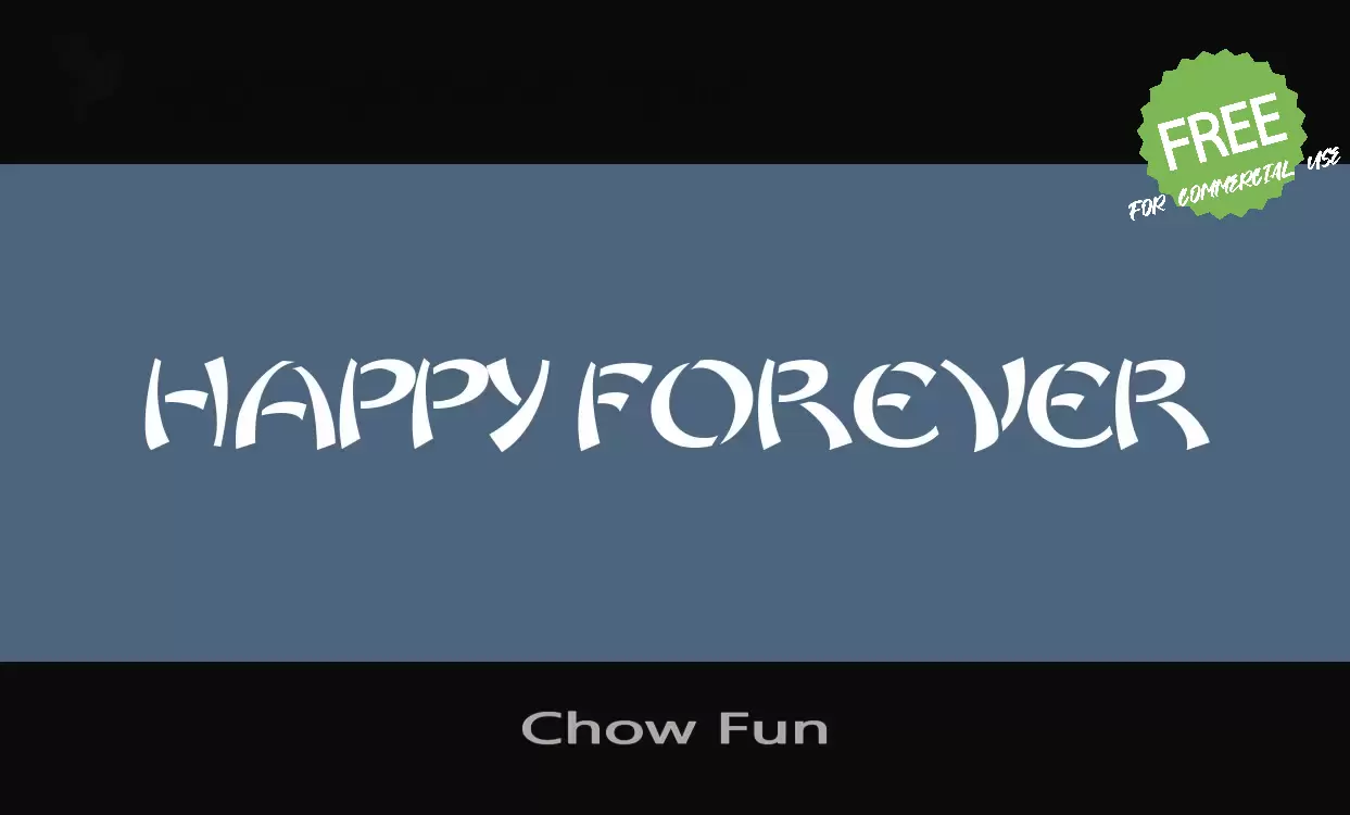 「Chow Fun」字体效果图