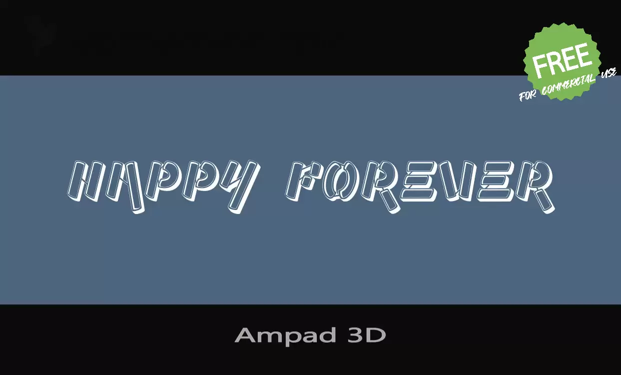 「Ampad 3D」字体效果图