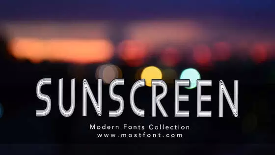 「Sunscreen」字体排版图片