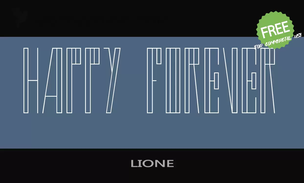 Font Sample of LIONE