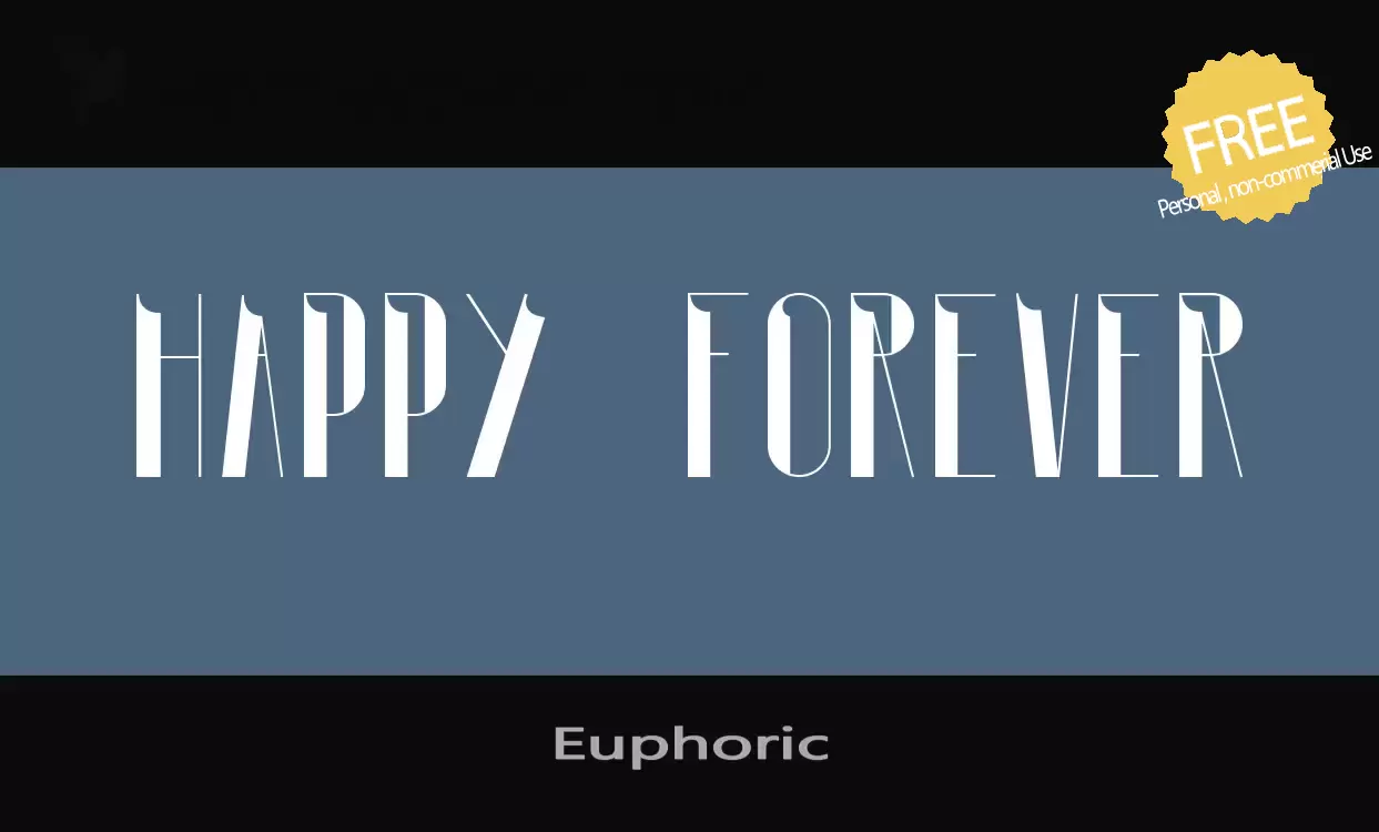 Font Sample of Euphoric