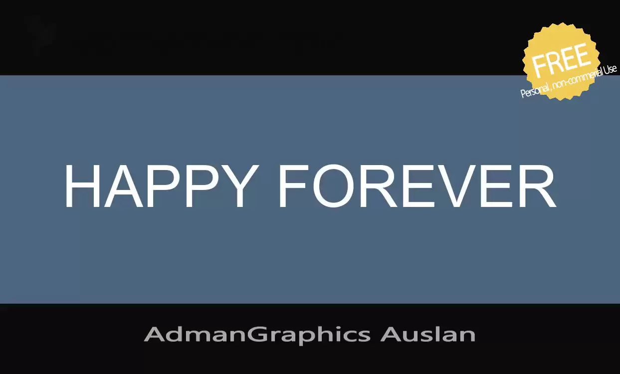 「AdmanGraphics-Auslan」字体效果图