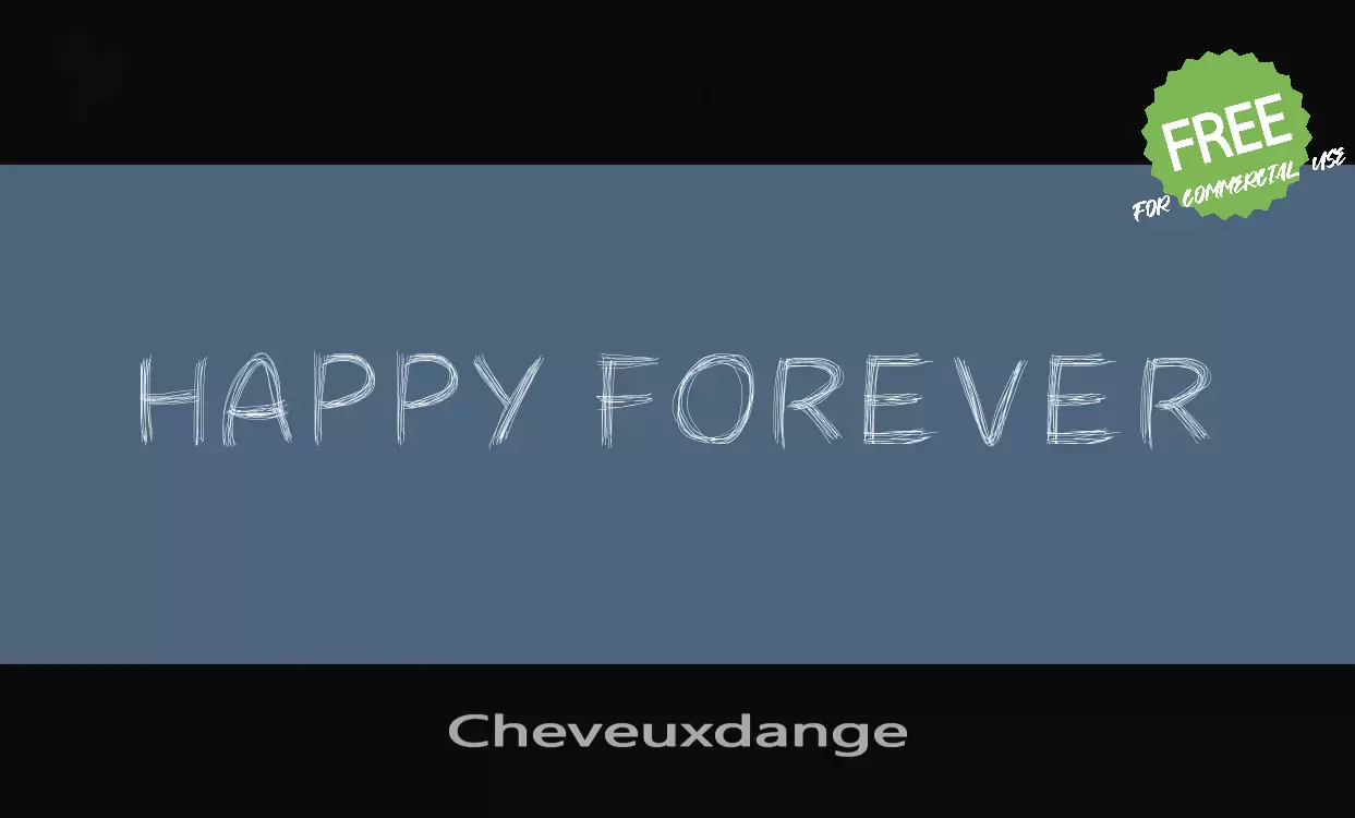 「Cheveuxdange」字体效果图