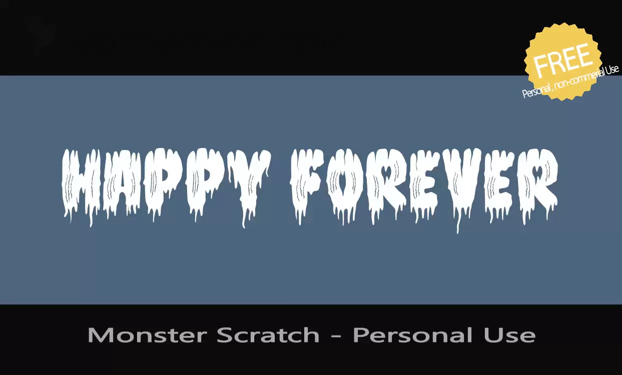 Font Sample of Monster-Scratch---Personal-Use