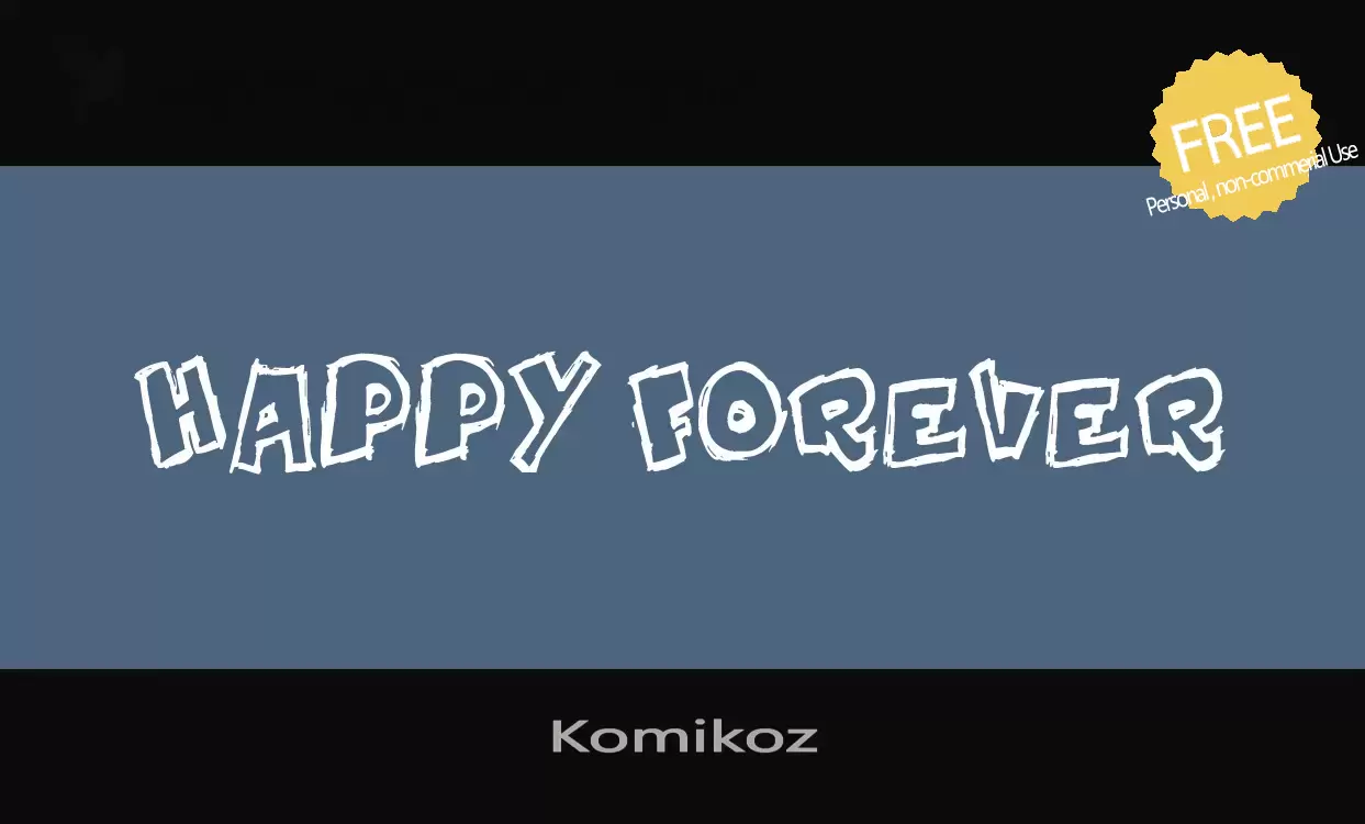 Font Sample of Komikoz