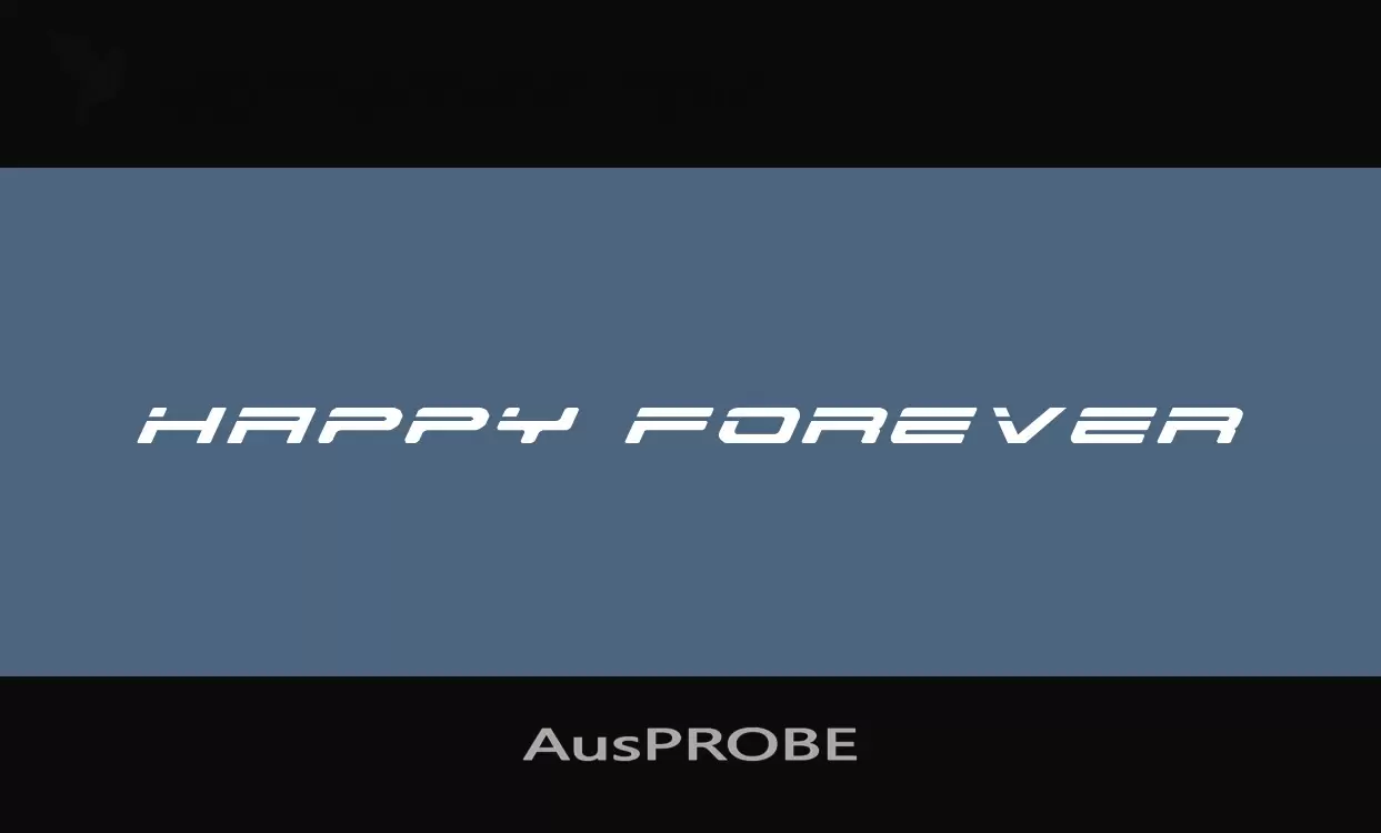 「AusPROBE」字体效果图