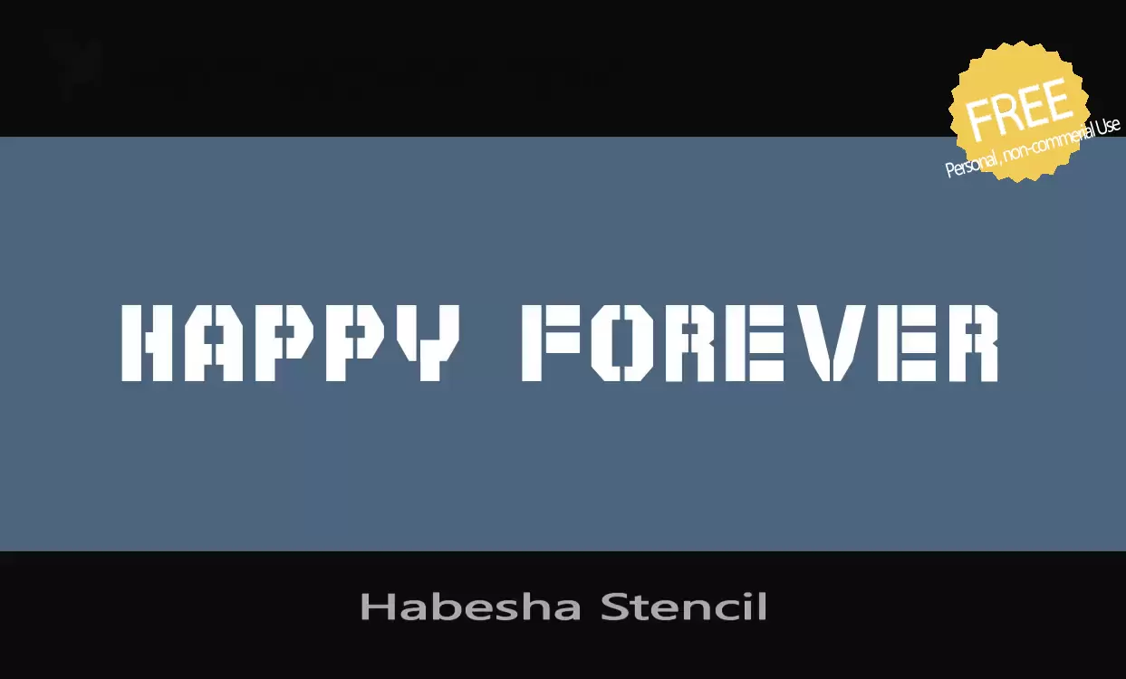 Font Sample of Habesha-Stencil