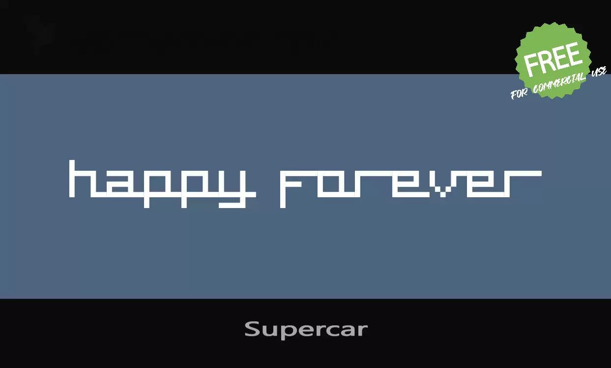 Font Sample of Supercar