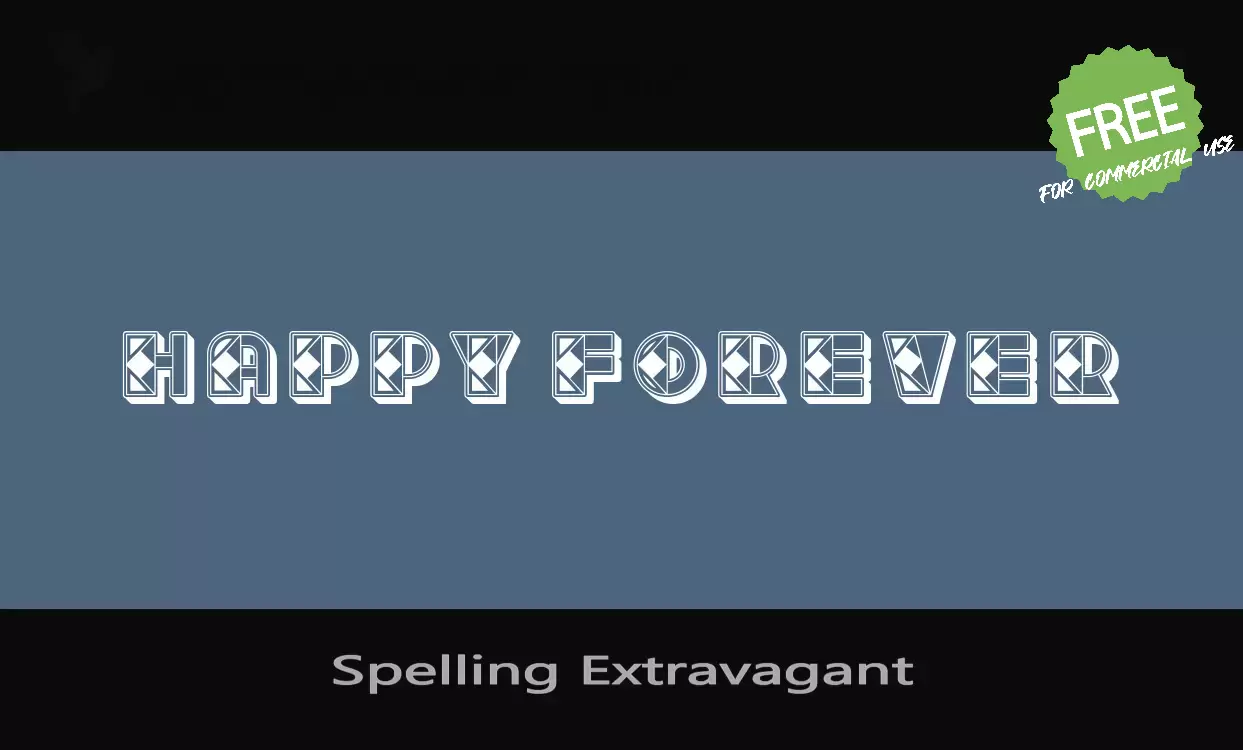 Font Sample of Spelling-Extravagant