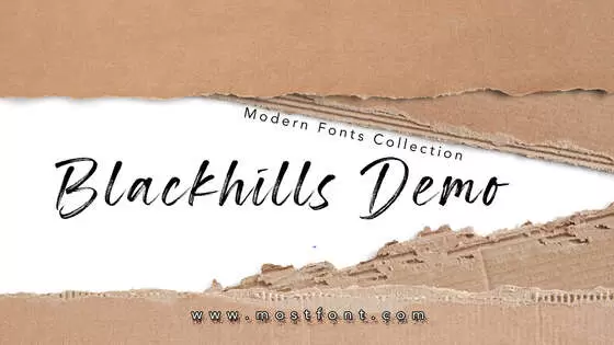 「Blackhills-Demo」字体排版样式