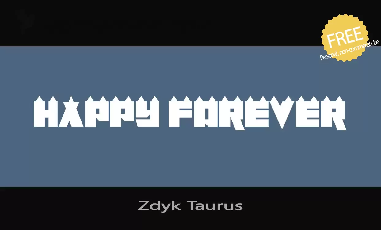 Font Sample of Zdyk-Taurus