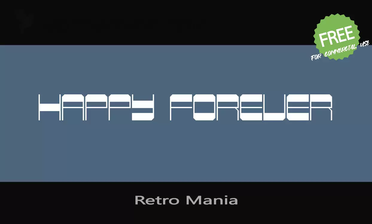 Font Sample of Retro-Mania