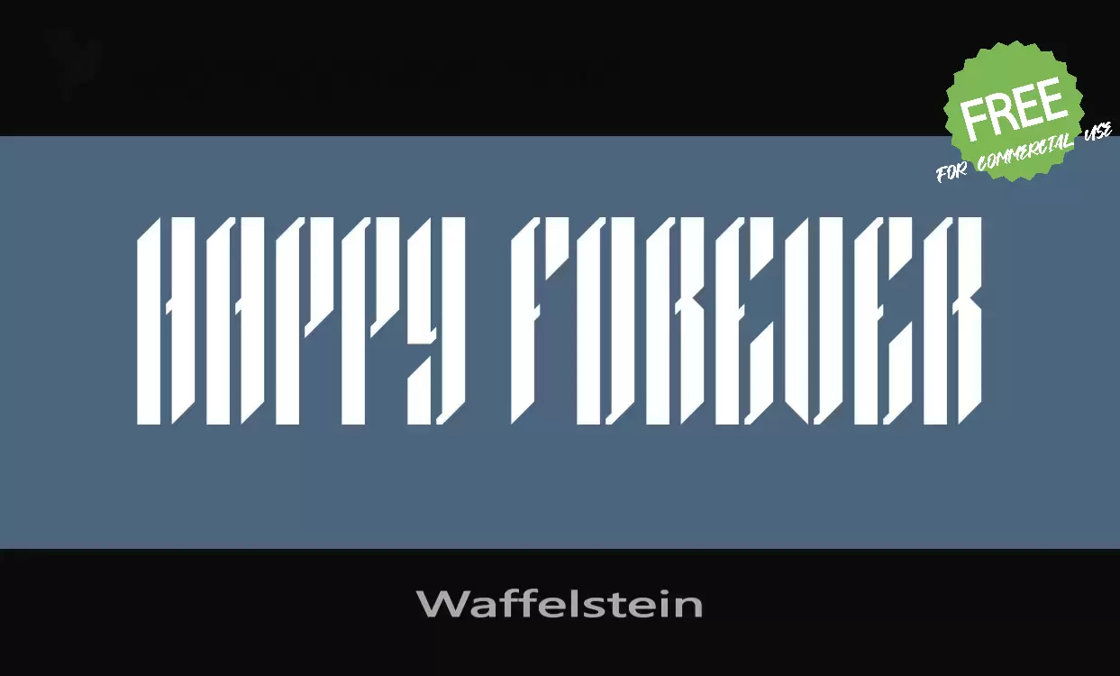 Font Sample of Waffelstein