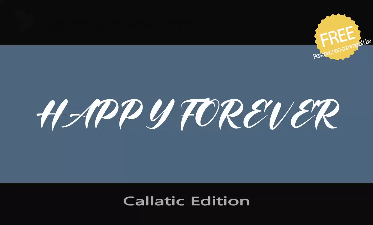 Font Sample of Callatic-Edition