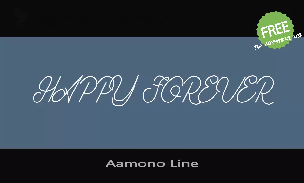 「Aamono Line」字体效果图