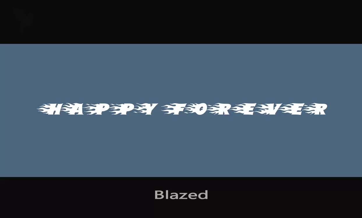 「Blazed」字体效果图