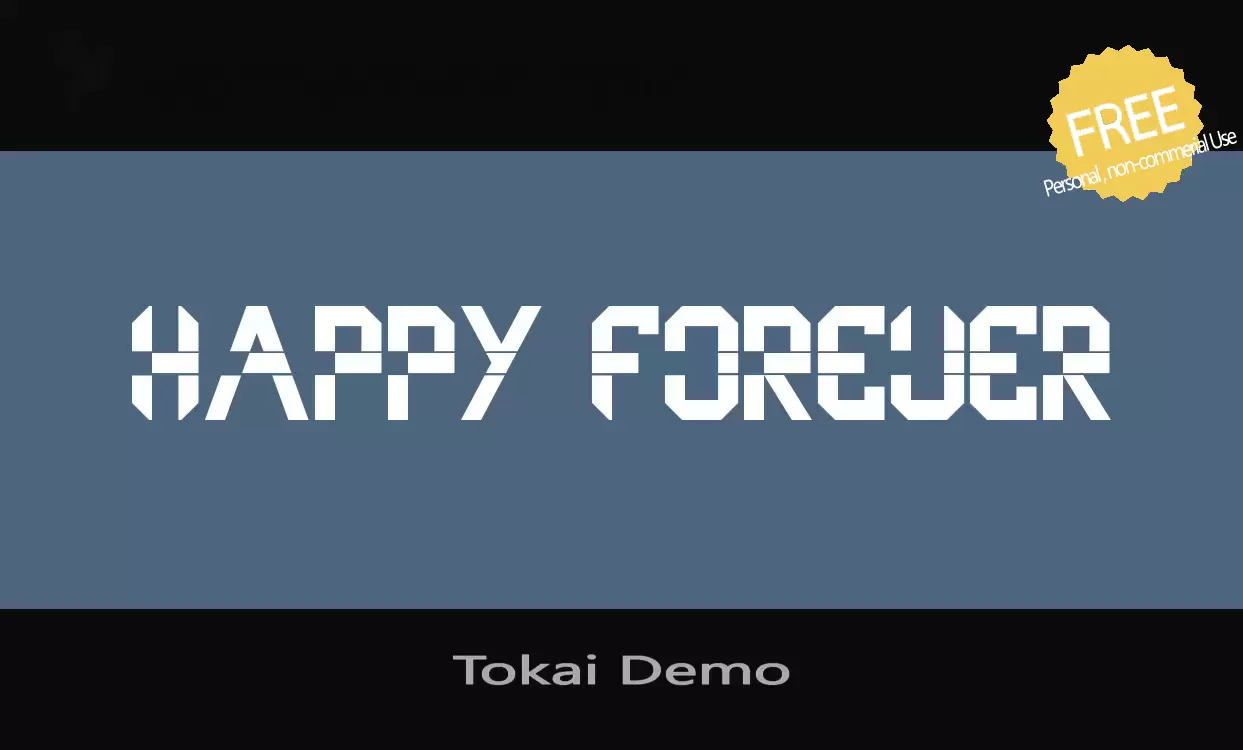 「Tokai-Demo」字体效果图