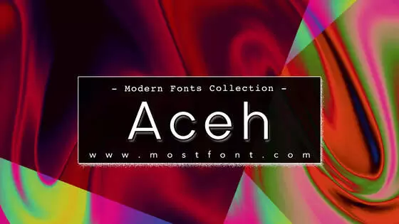 「Aceh」字体排版样式